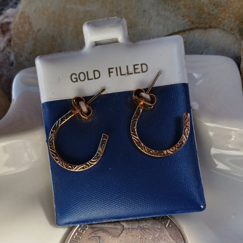 NWT Vintage Gold Filled Hoops